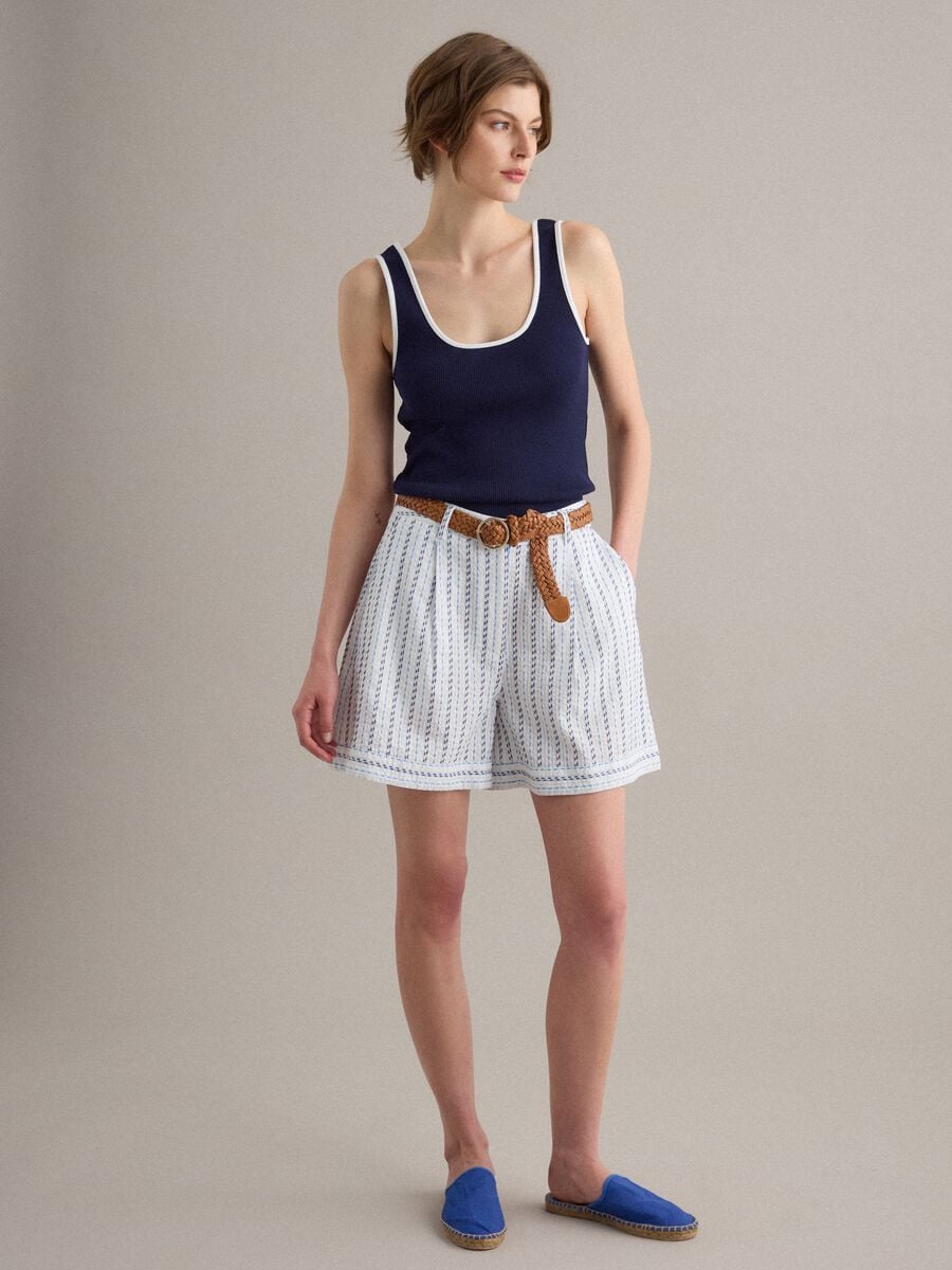 Blaues Tanktop aus reiner Baumwolle_2