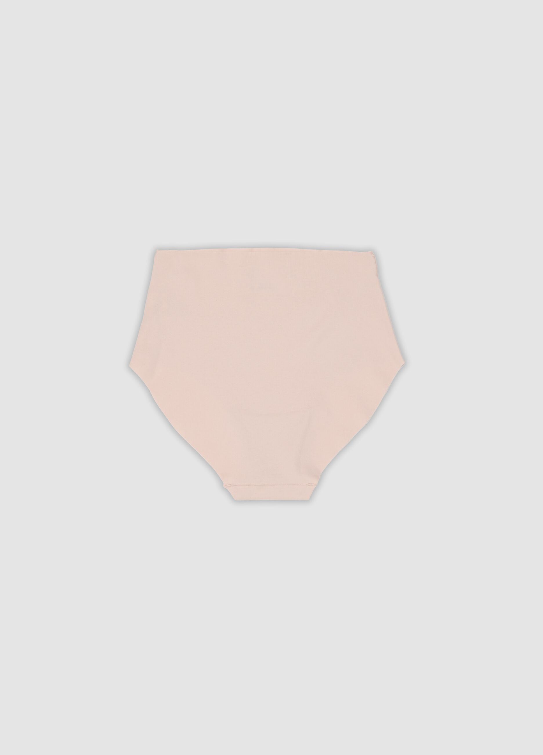 Slip rosa a vita alta in cotone organico elasticizzato