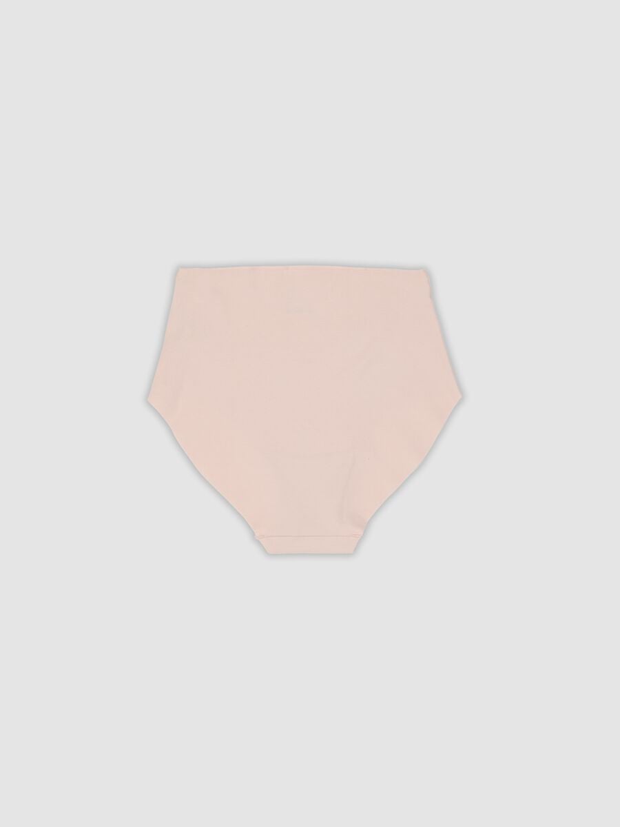 Slip rosa a vita alta in cotone organico elasticizzato_2