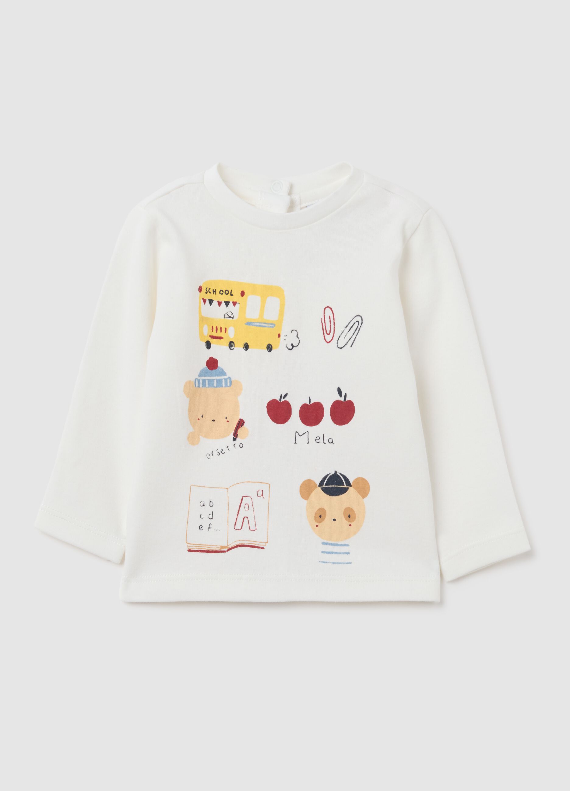 White pure cotton children's shirt regular fit