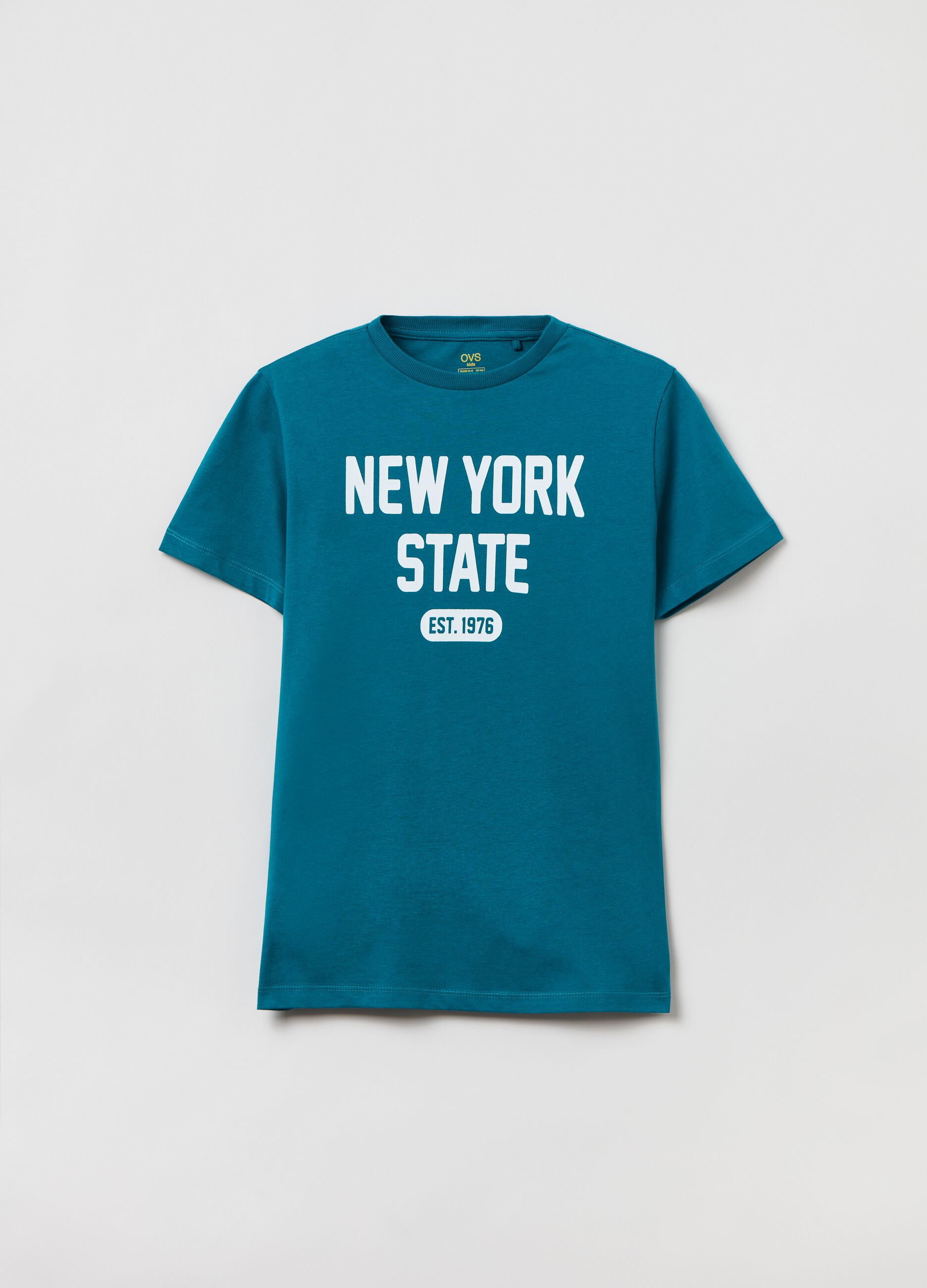 T-shirt in cotone con stampa lettering