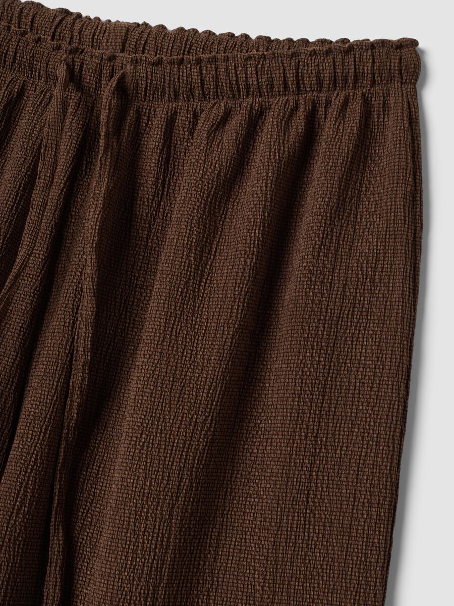 Braune Palazzo-Hose aus Stretchmaterial_1