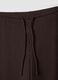 Pantal&oacute;n marr&oacute;n wide leg el&aacute;stico con textura arrugada_5