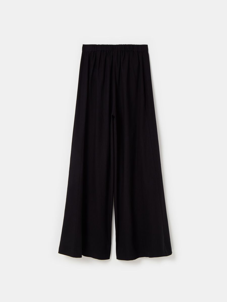 Flare-fit wide-leg trousers_4