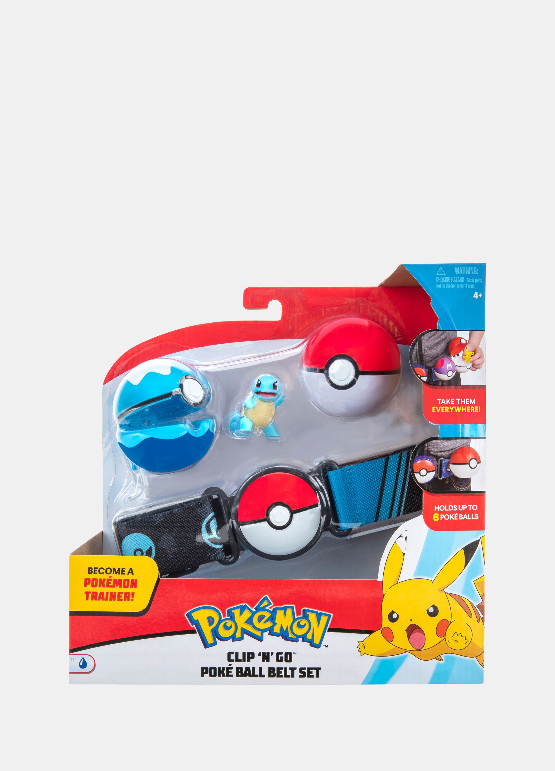 Pokémon Pikachu Clip 'n' Go Poké Ball belt set