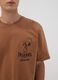Brown pure cotton Peanuts print T-shirt, relaxed fit_2