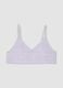 Purple organic cotton bra with thin straps for girls_1