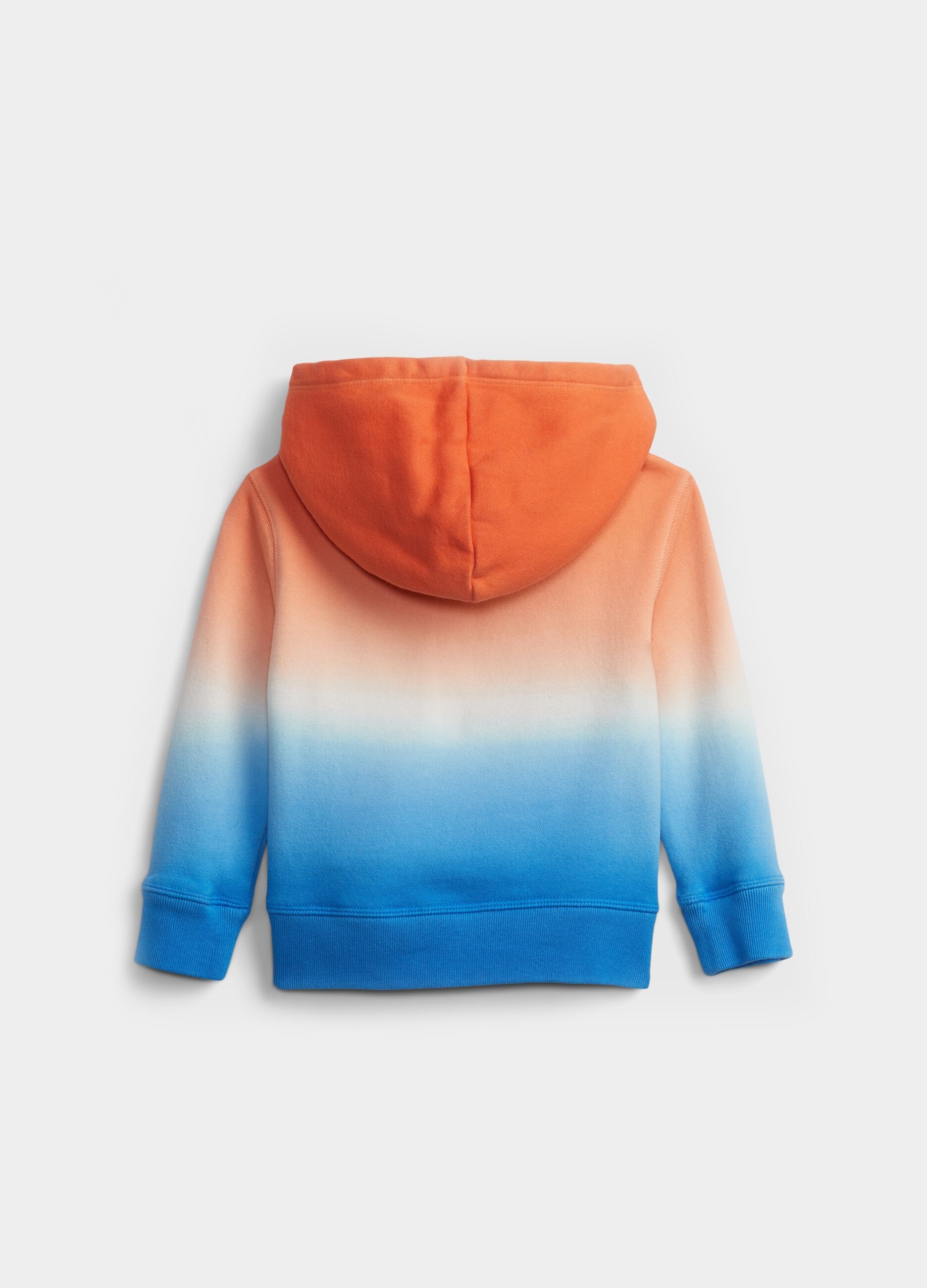 Degradé-effect sweatshirt with hood