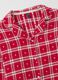 Red and white checked regular fit cotton blend pyjamas_5