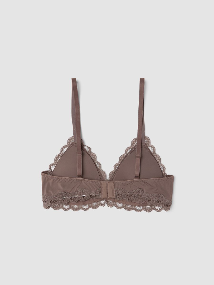 Grey microfibre triangle bra with stretch and lace trim_2