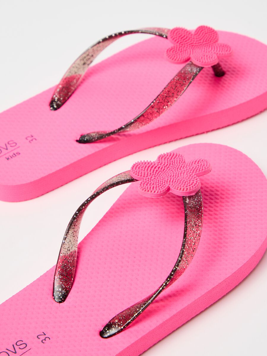 Thong sandals with glitter bands_2