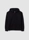 Schwarzer Hoodie aus Bio-Baumwolle mit Reissverschluss_0