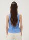 Light blue pure cotton ribbed regular-fit tank top_3