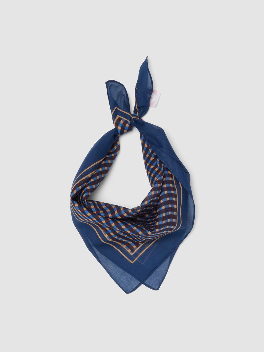 Multicolour Checked Pure Cotton Scarf_0