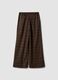 Brown checked regular-fit stretch viscose-blend trousers_2