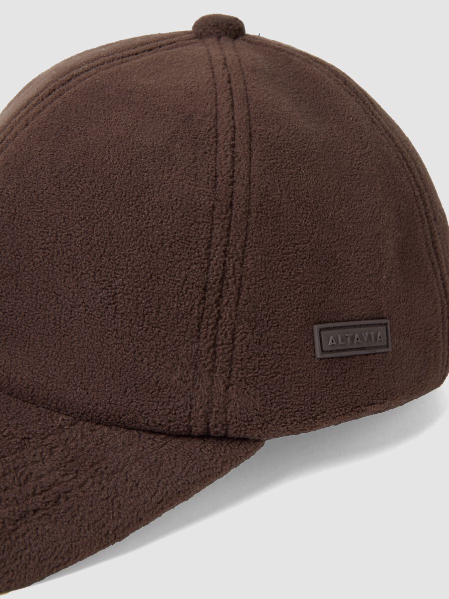Brown stretch-fabric cap ALTAVIA STUDIO_1