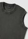 Oversize fit grey ribbed pure cotton vest_5