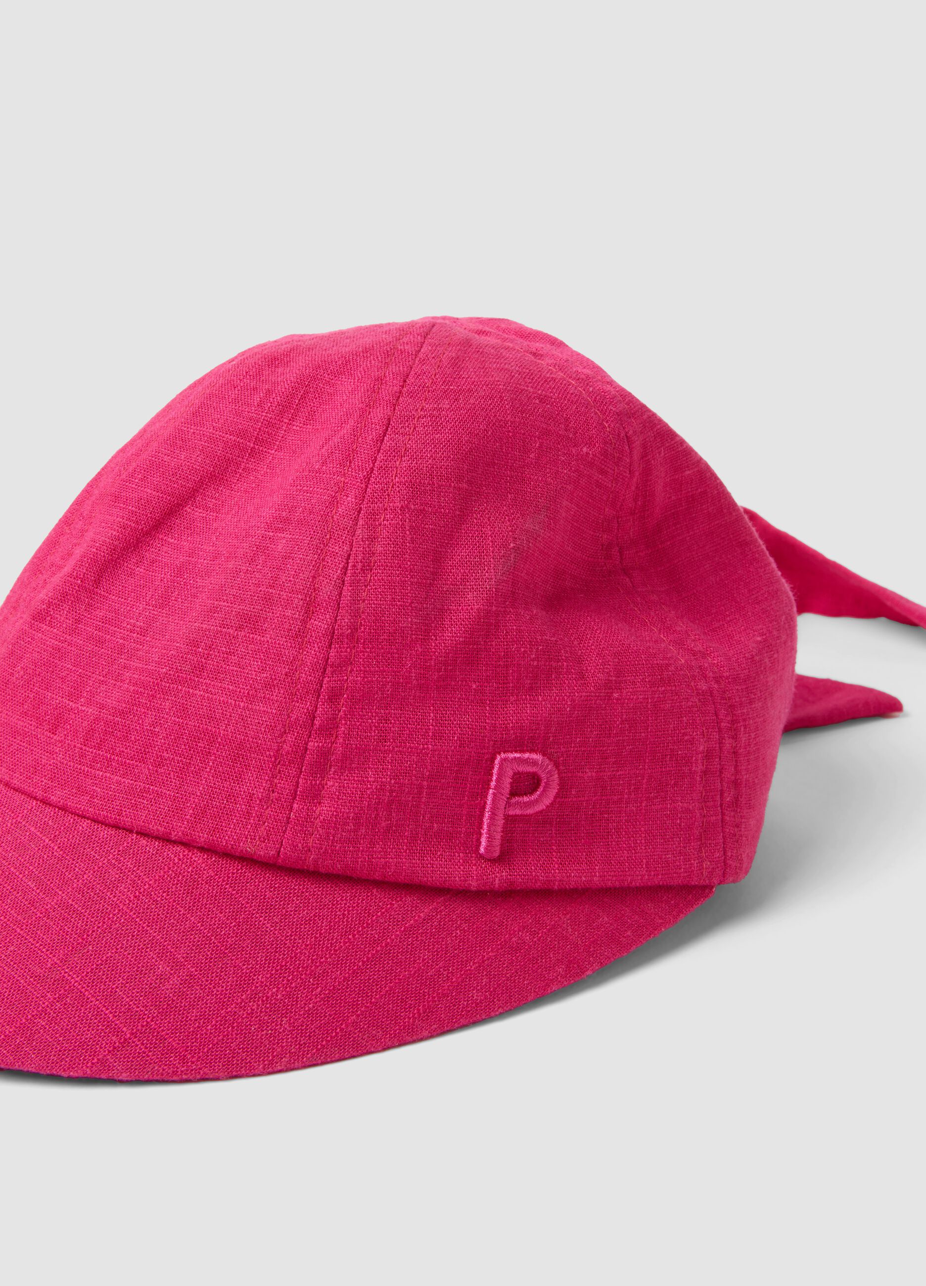 Pink pure cotton cap with peak