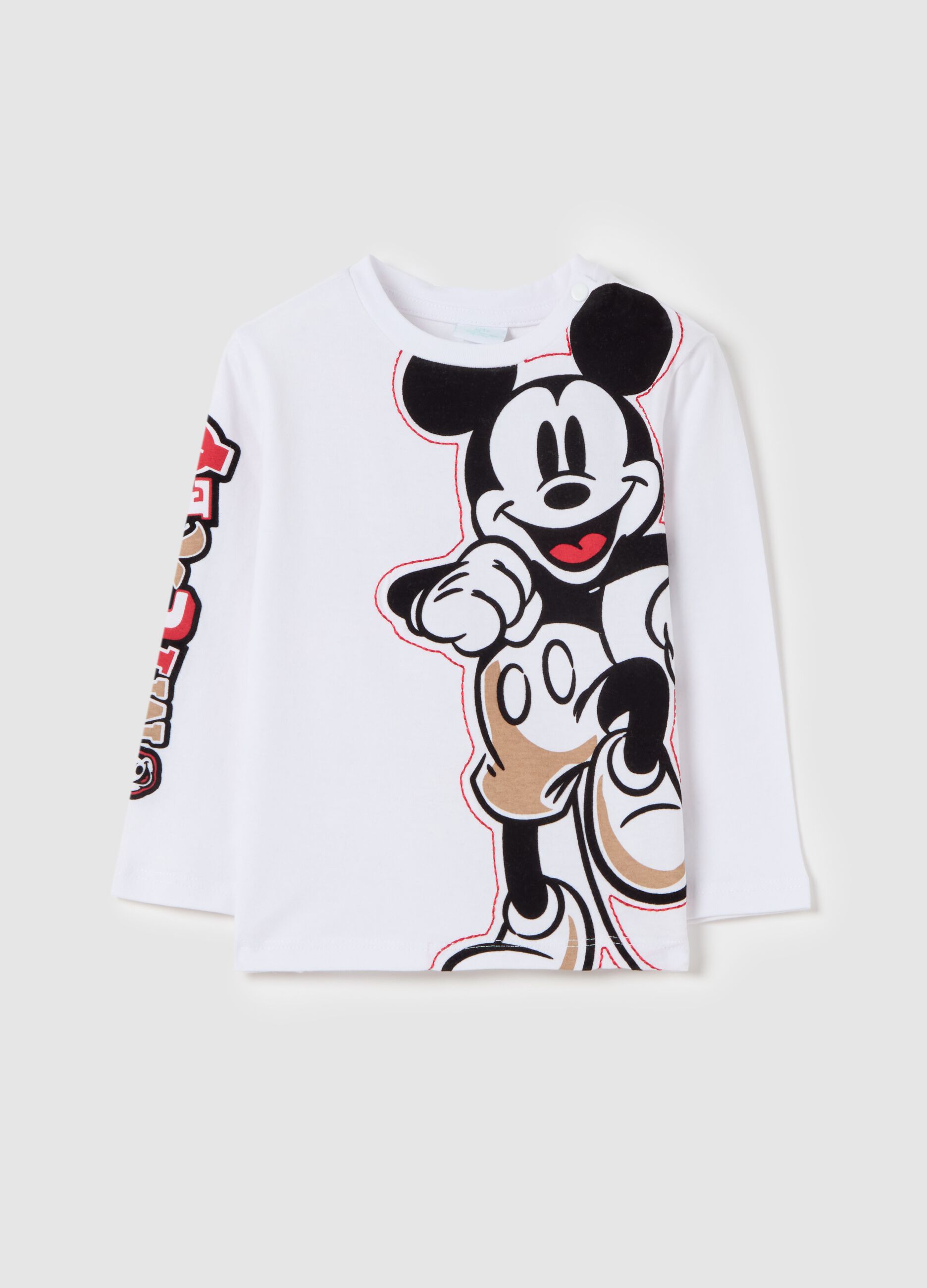 Organic cotton T-shirt with Mickey Mouse print