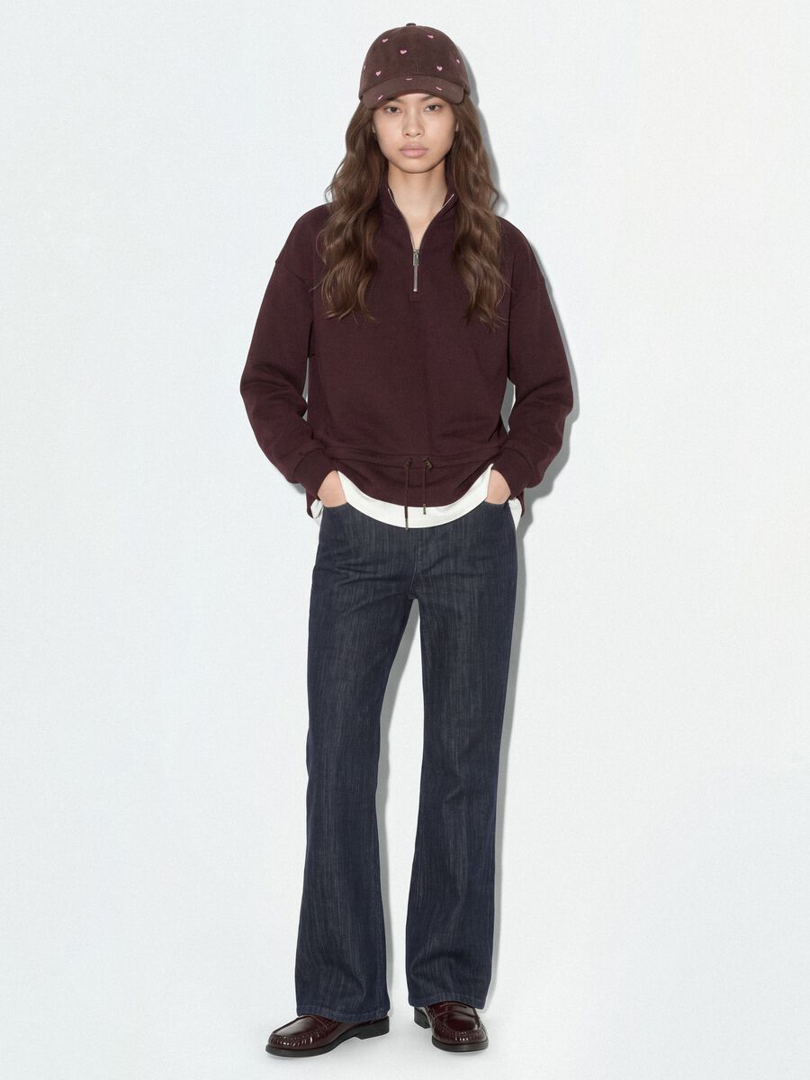 Plave bootcut traperice od elastičnog pamuka_0
