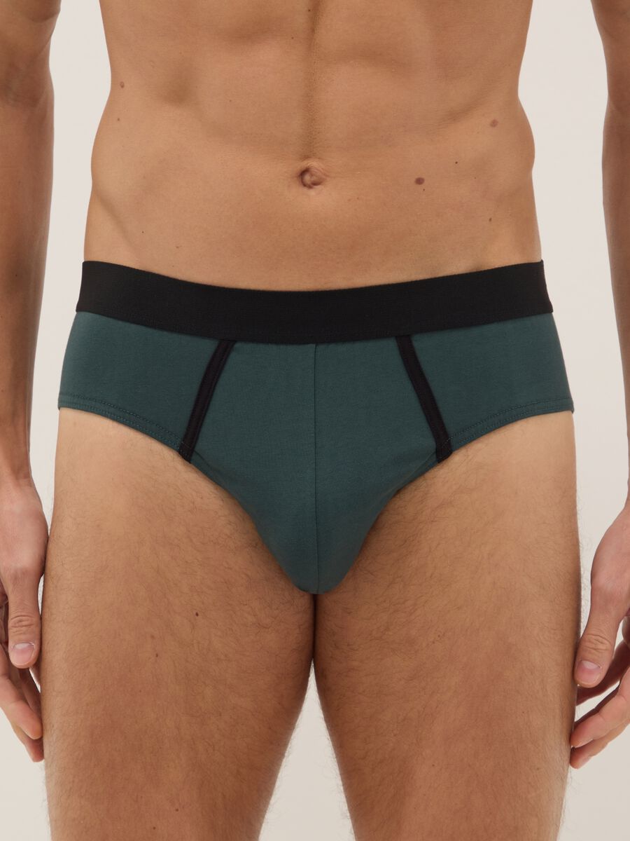 Tripack multi-colour regular fit cotton stretch briefs_1
