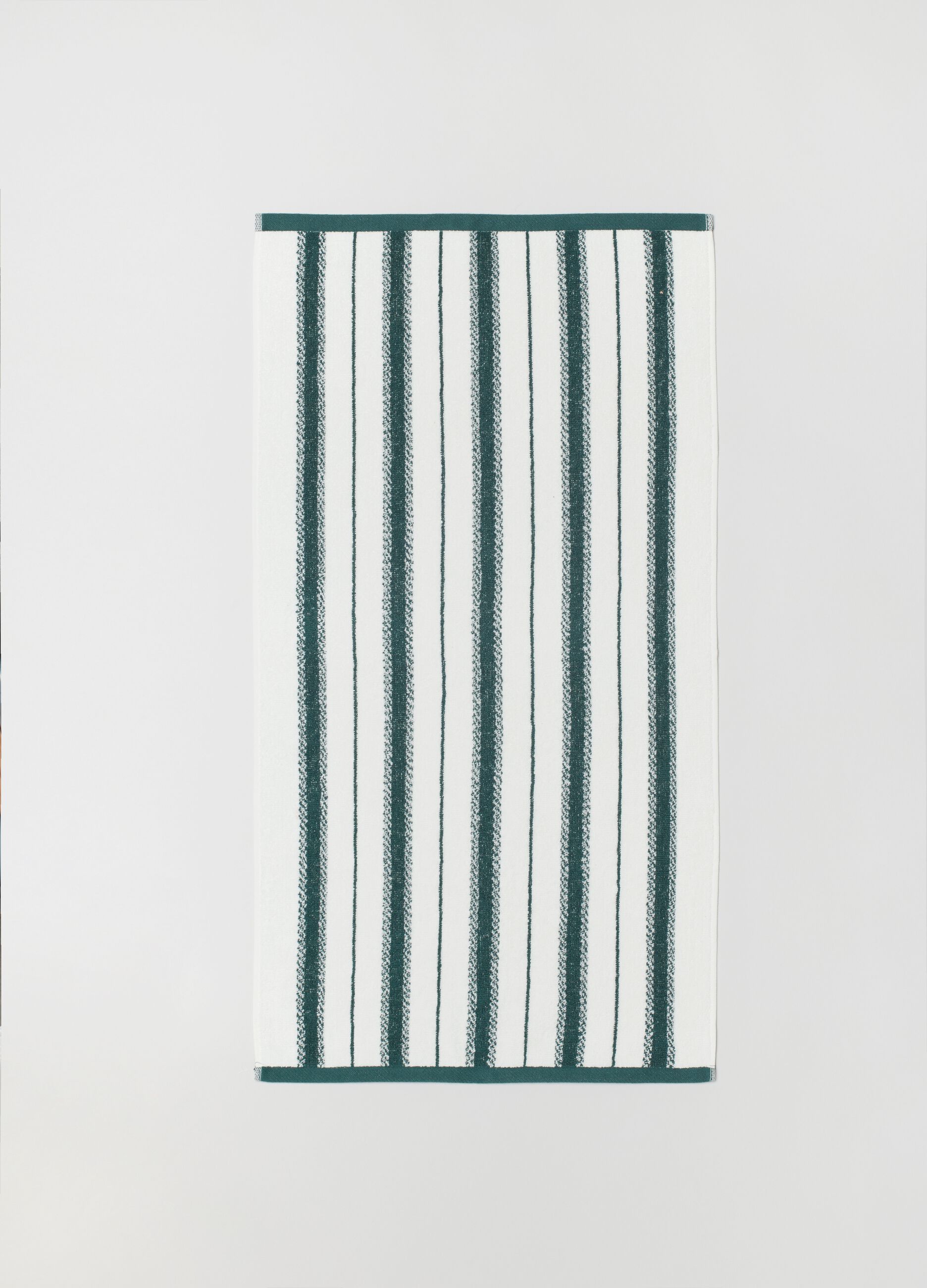 Asciugamano viso 50x90 stripes verde scuro