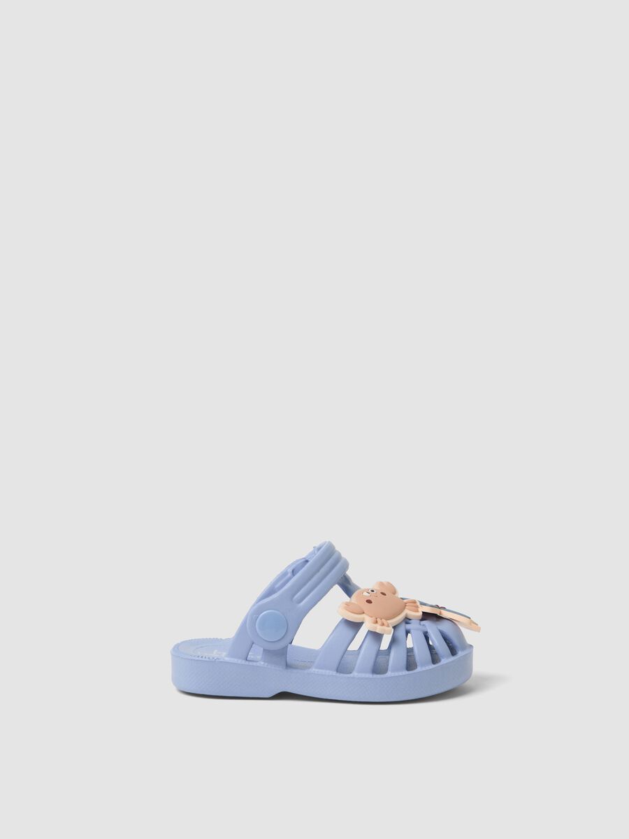 Baby blue sandals with decorative appliqu&eacute;s_0