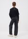 Jeans cargo neri in puro cotone skater fit_2