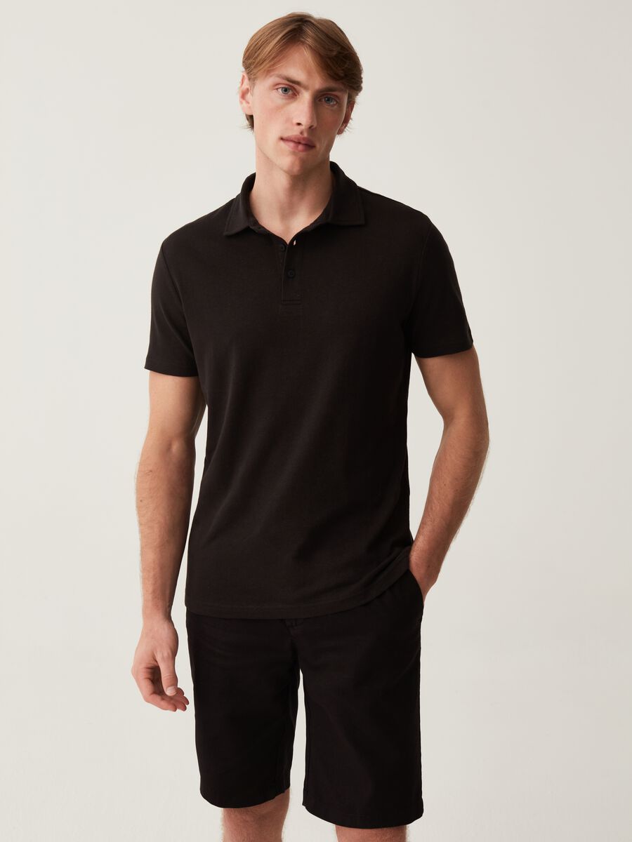 LESS IS BETTER polo shirt in linen and cotton_0