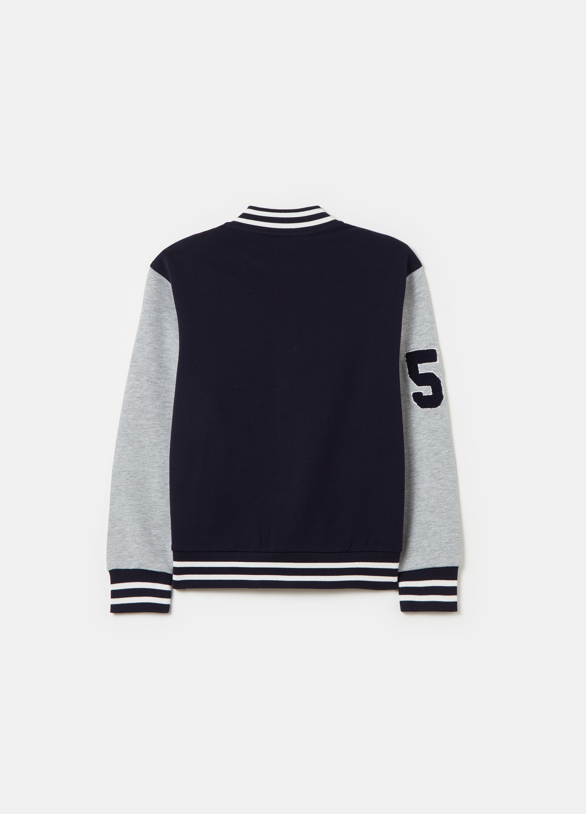 French terry varsity sweatshirt with patch