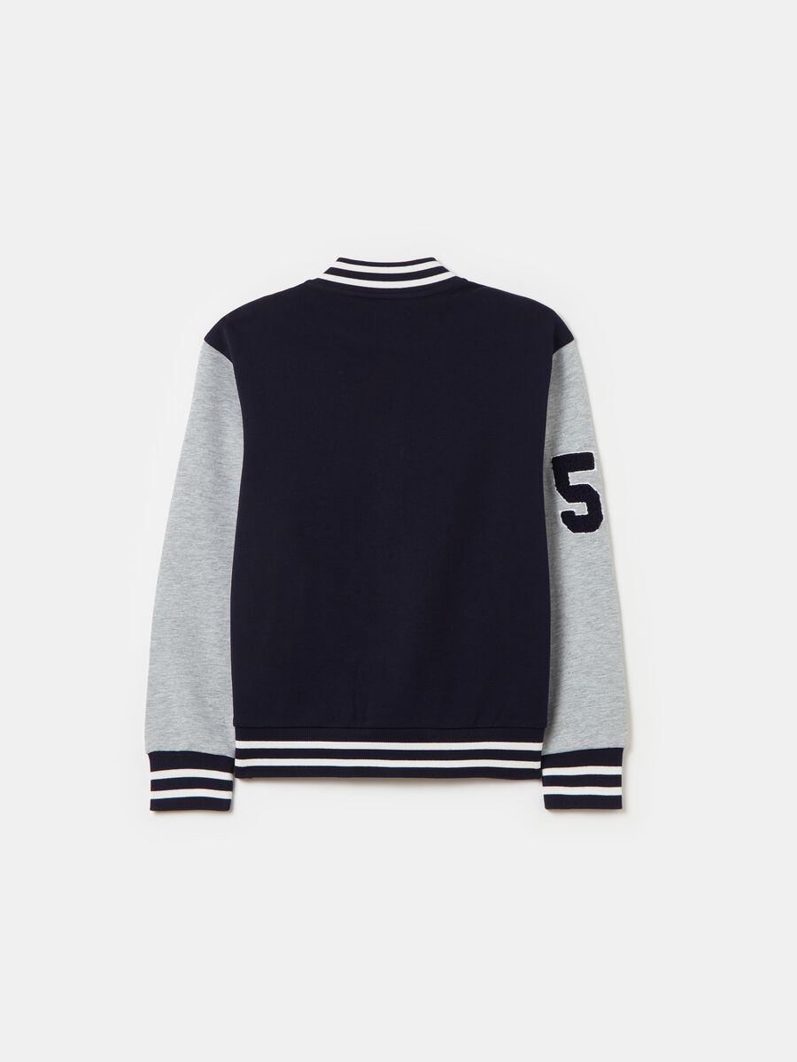 French terry varsity sweatshirt with patch_1