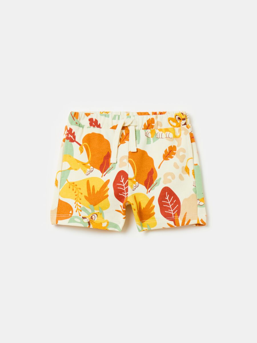 Cotton Bermuda shorts with The Lion King print_0