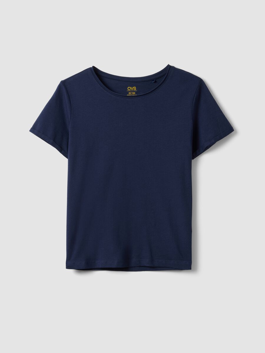 Blue Regular Fit Pure Cotton Short Sleeve T-Shirt_4