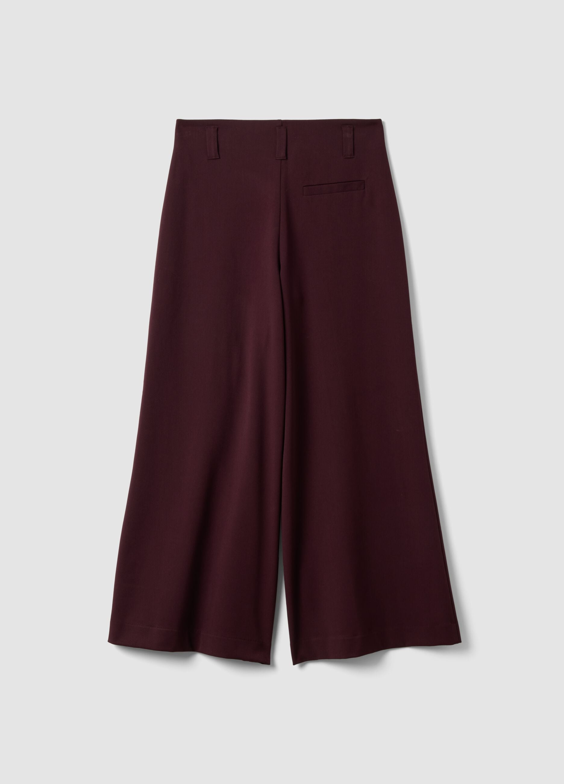 Purple wide-leg chino trousers in stretch viscose