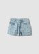 Hellblaue Denim-Shorts aus reiner Baumwolle f&uuml;r M&auml;dchen, Regular Fit mit Stickereien_3