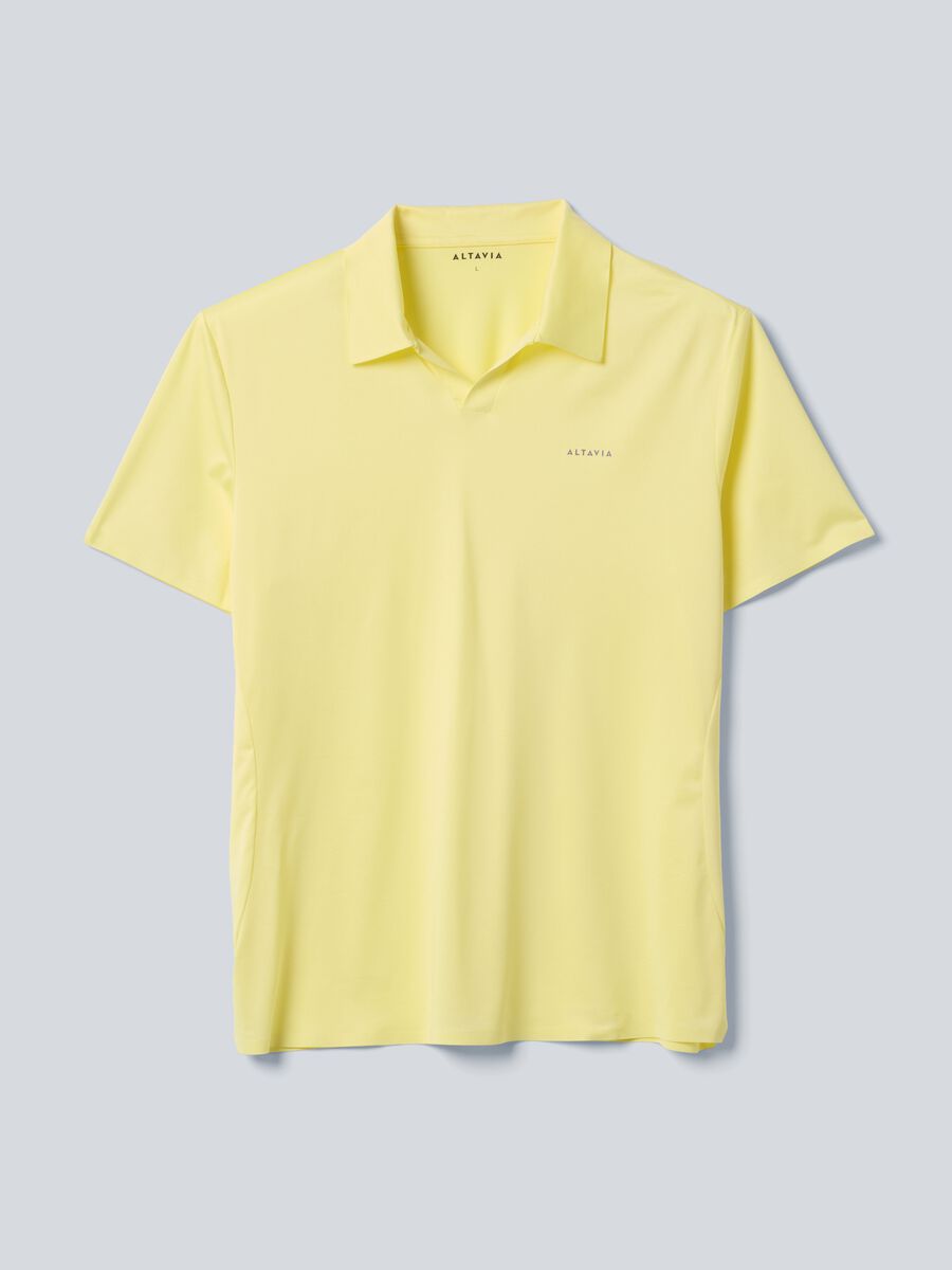 Gelbes ALTAVIA COURT Sport-Poloshirt aus Stretchmaterial_4