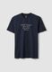 Blaues T-Shirt aus reiner Baumwolle mit kurzen &Auml;rmeln, Regular Fit_4