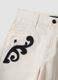 White linen-lyocell blend shorts with contrasting embroidery, regular fit_5