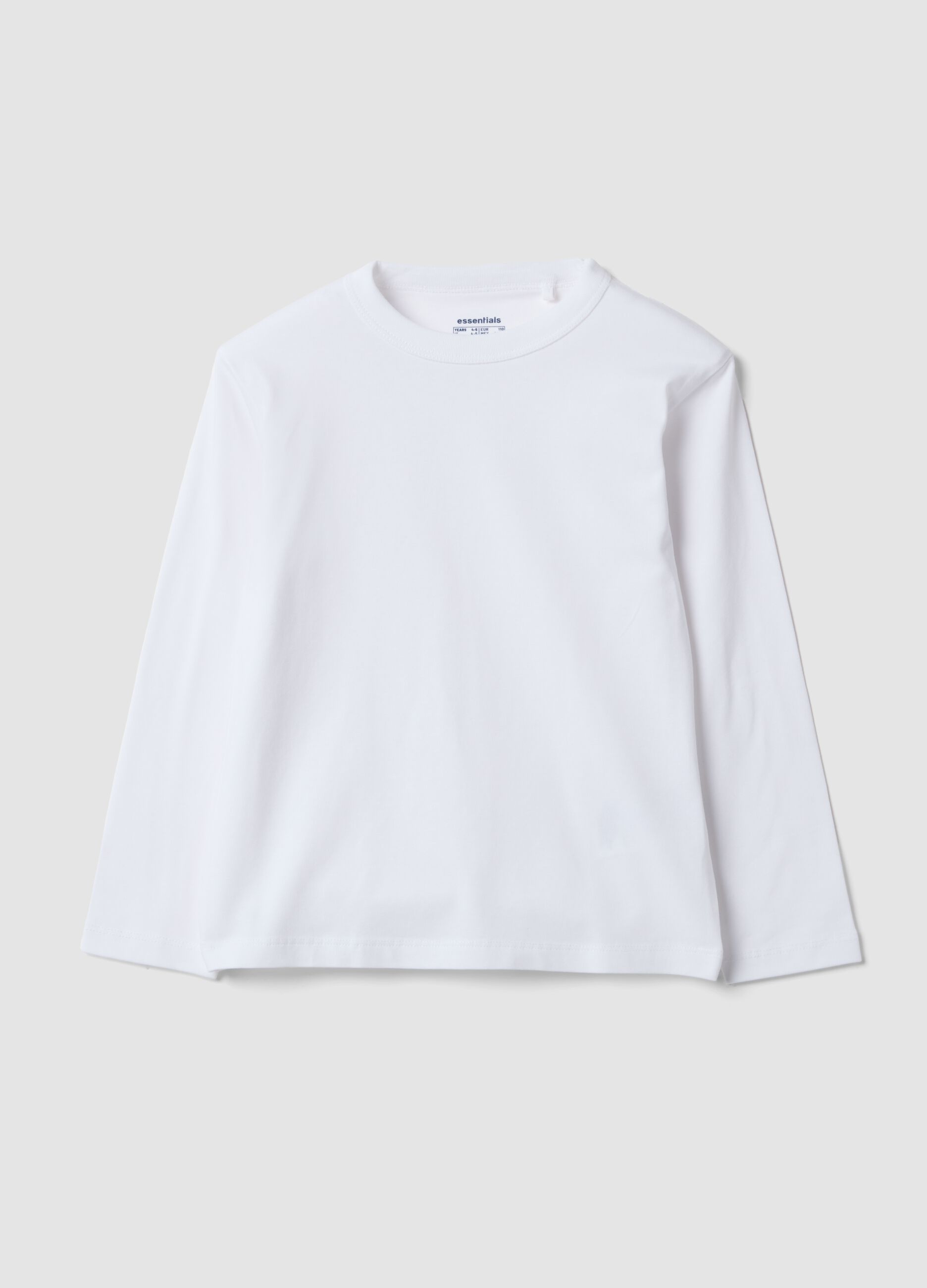 White long-sleeve organic cotton T-shirt