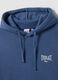 Blue hooded sweatshirt in cotton blend with logo_1