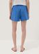 Blue stretch cotton shorts_2