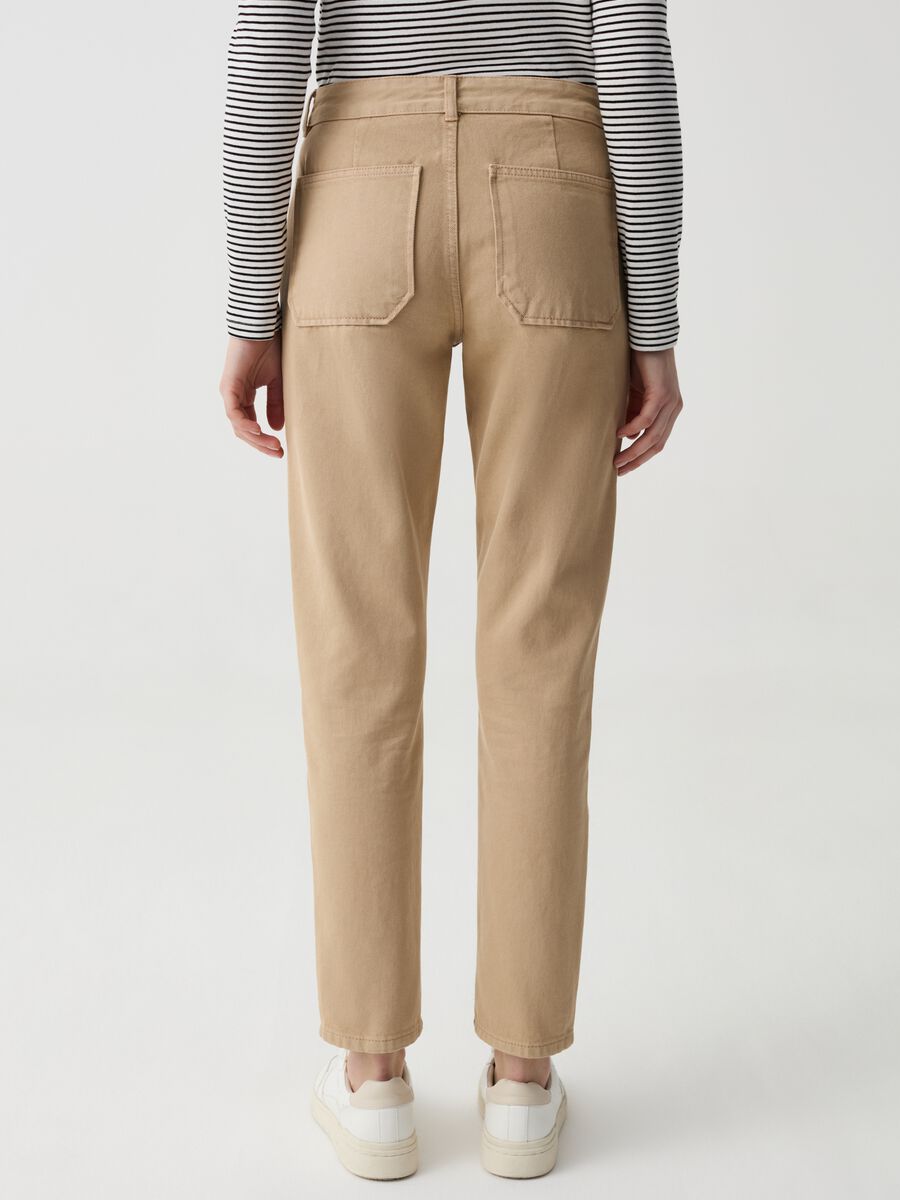 Pantaloni straight fit in cotone_2