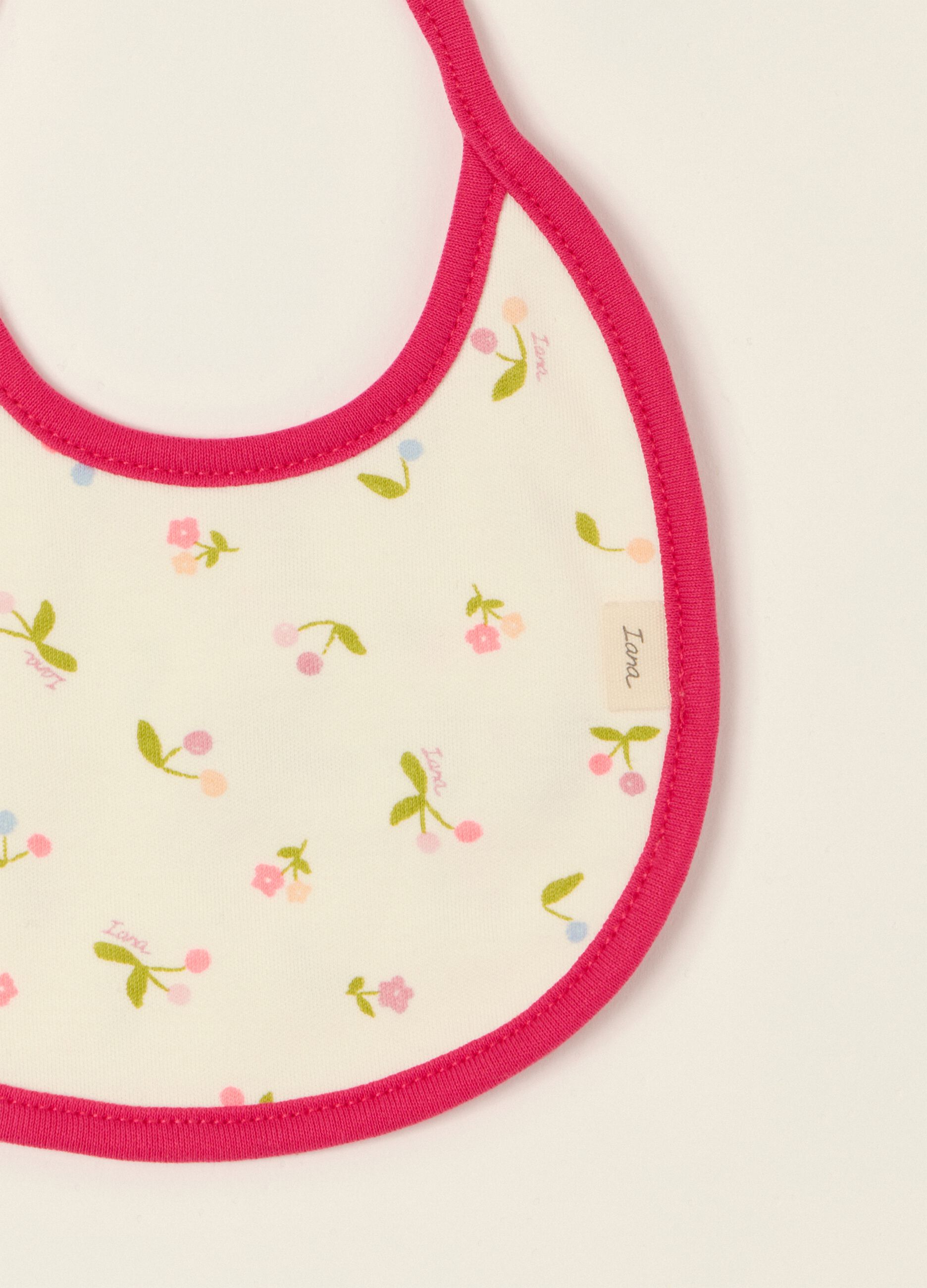 Two-pack of multicolour pure cotton bibs for baby girls