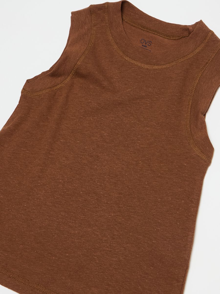 Cotton and linen tank top_2