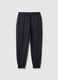 Black Regular Fit Cotton Blend Joggers_4