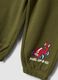 Green pure cotton jogger trousers with car print for boys_3