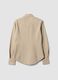 Beige pure cotton shirt with snap buttons, regular fit_6