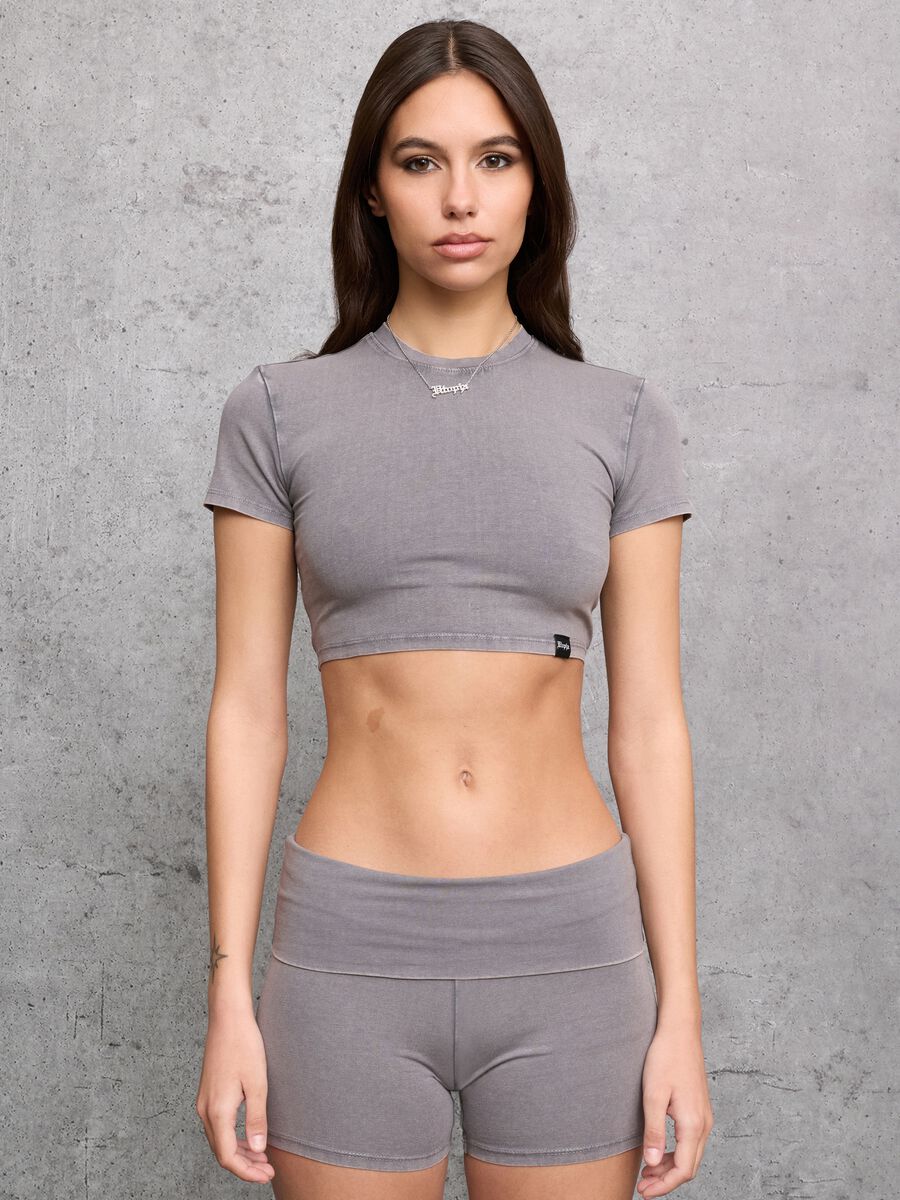 Camiseta crop gris vintage_0