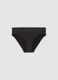 Cueca preta em algod&atilde;o org&acirc;nico de cintura regular com Lurex_0
