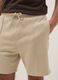 Beige Shorts aus Baumwollmix in Regular Fit mit Kordelzug_3